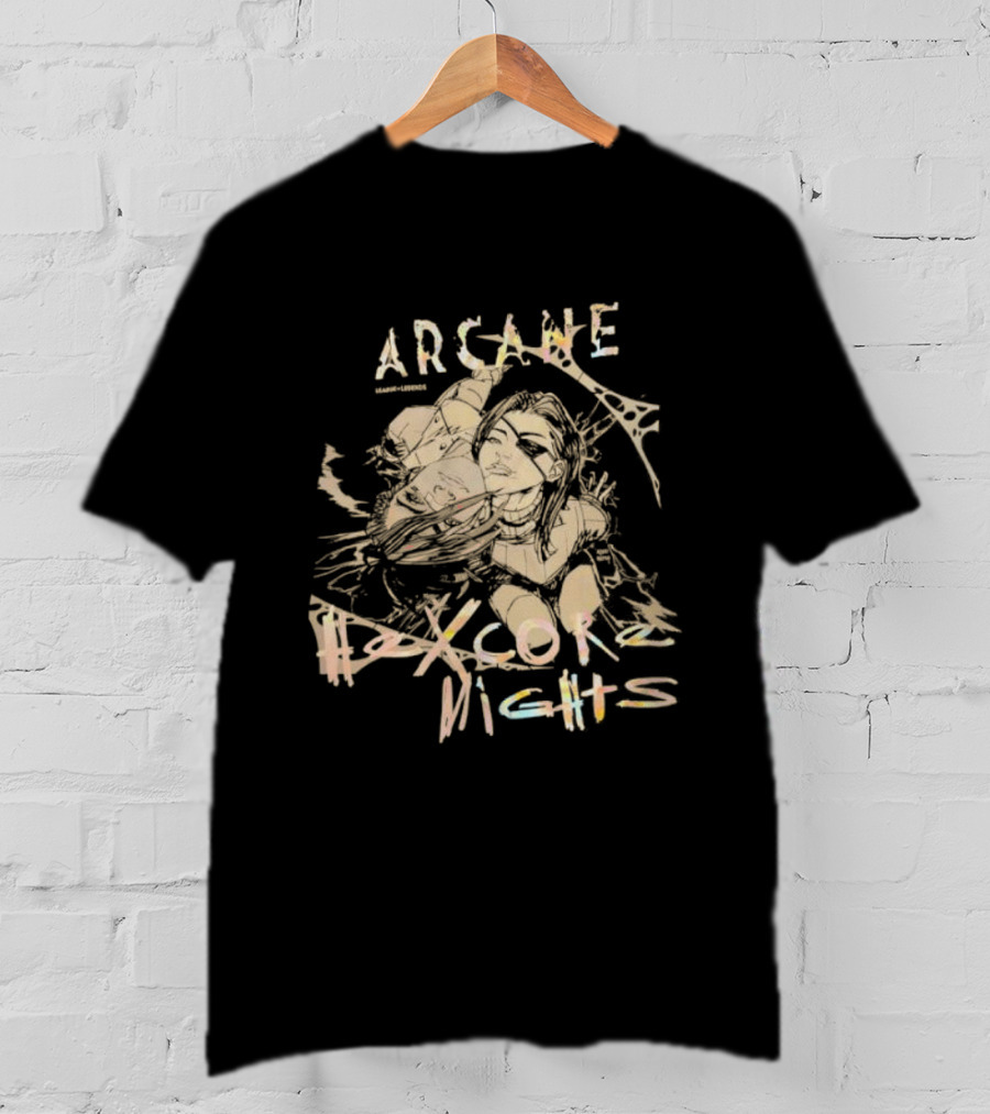Arcane Hexcore Nights League Of Legends Fan Art T-Shirt