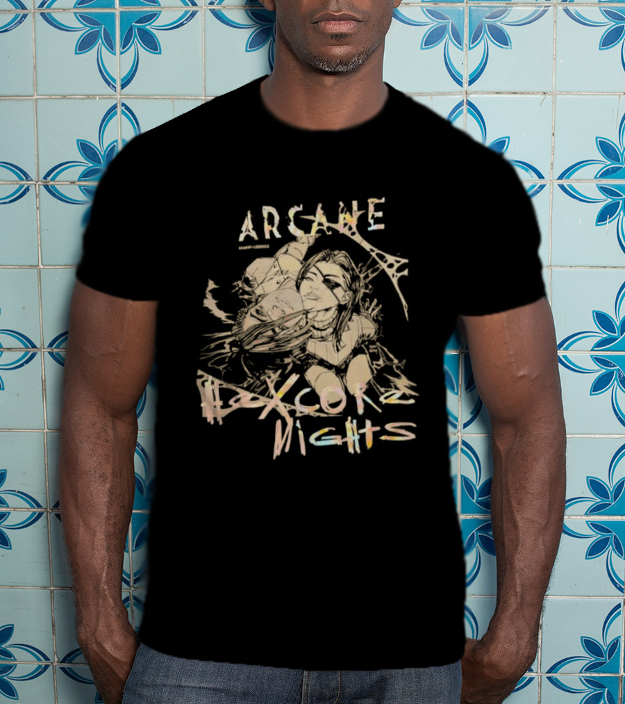 Arcane Hexcore Nights League Of Legends Fan Art T-Shirt