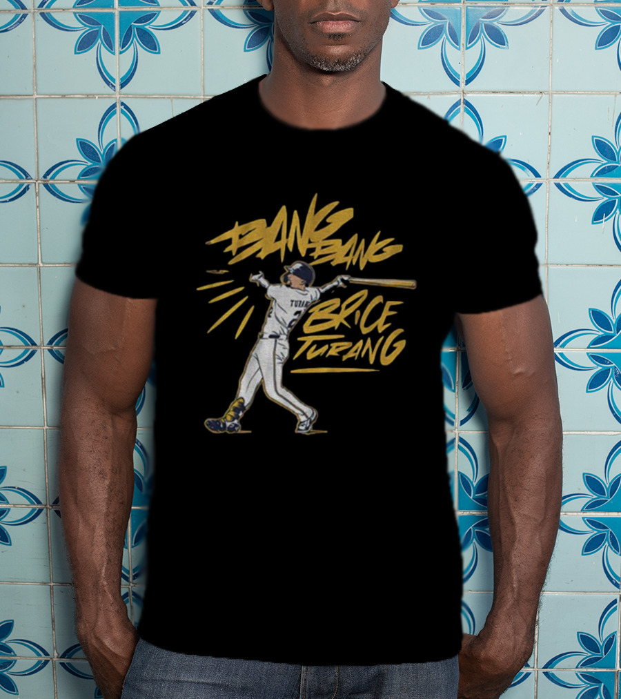 Bang Bang Brice Turang Milwaukee Brewers MLB 2025 Baseball Action T-Shirt