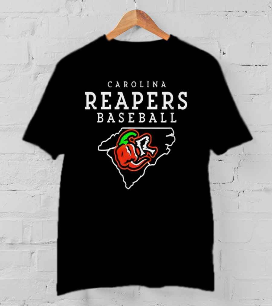 Carolina Reapers Baseball CR North Carolina Map 2026 T-Shirt