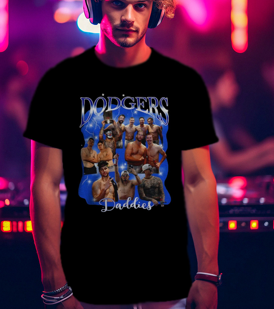 Los Angeles Dodgers Daddies 2025 World Series MLB Champions Celebration T-Shirt