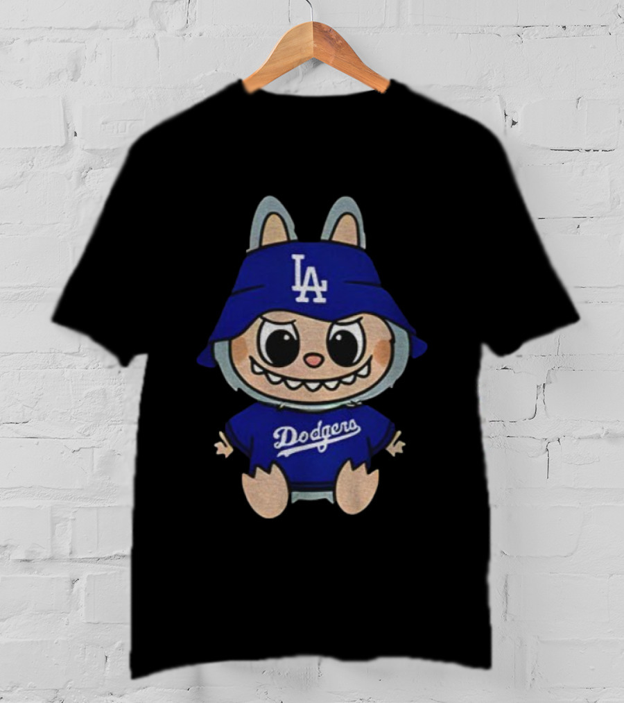 Funny Labubu Los Angeles Dodgers World Series 2025 Champions Meme T-Shirt
