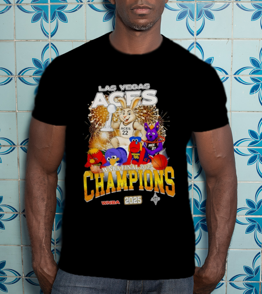 Las Vegas Aces 2025 WNBA Final Champions Phoenix Indiana Seattle Mascot T-Shirt