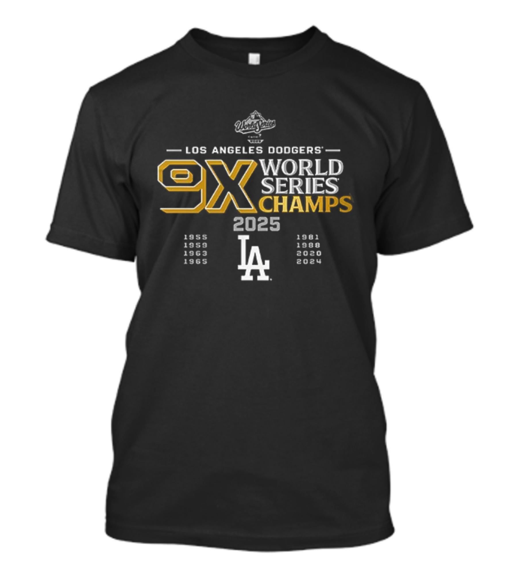 Los Angeles Dodgers 9X World Series Champs 2025 T-Shirt