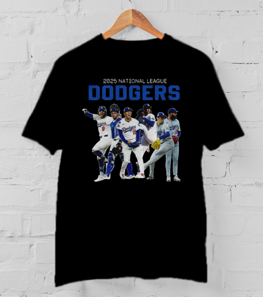 2025 National League Dodgers Champions Players T-Shirt