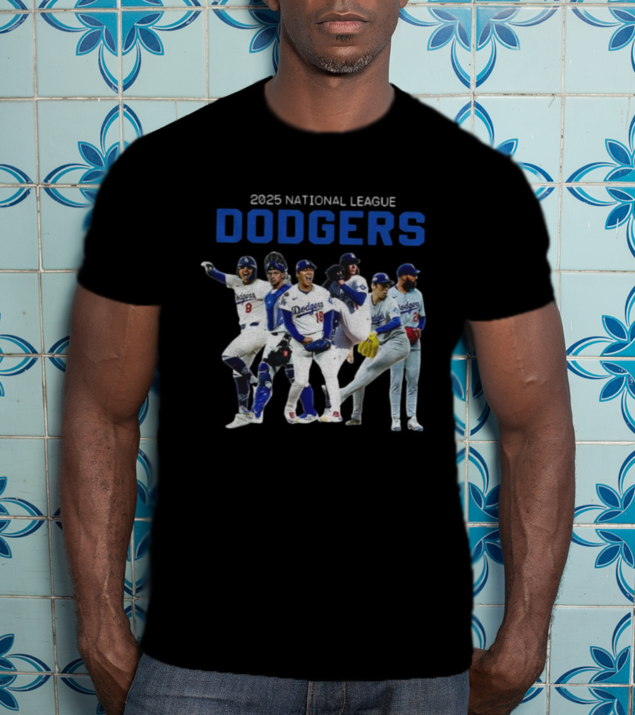 2025 National League Dodgers Champions Players T-Shirt