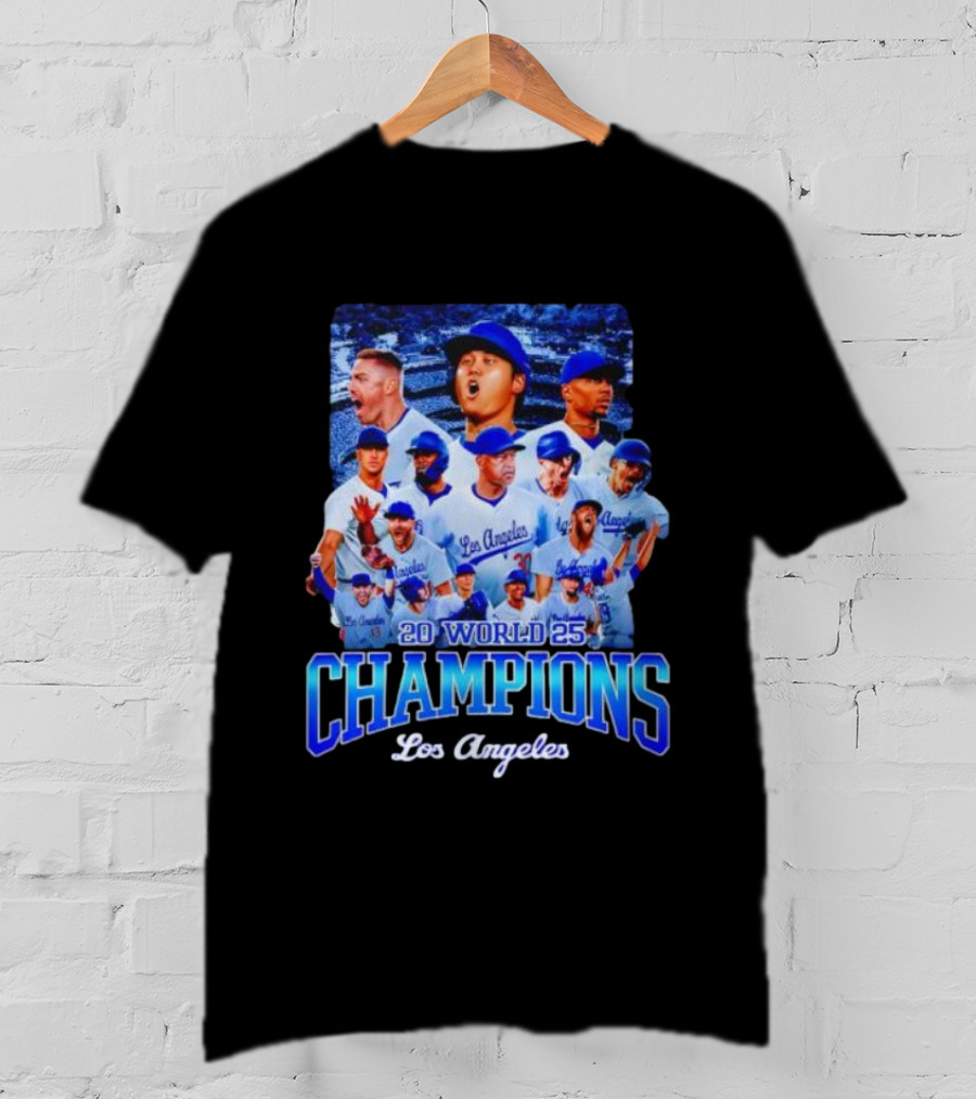 Los Angeles 2025 World Champions Dodgers Team T-Shirt