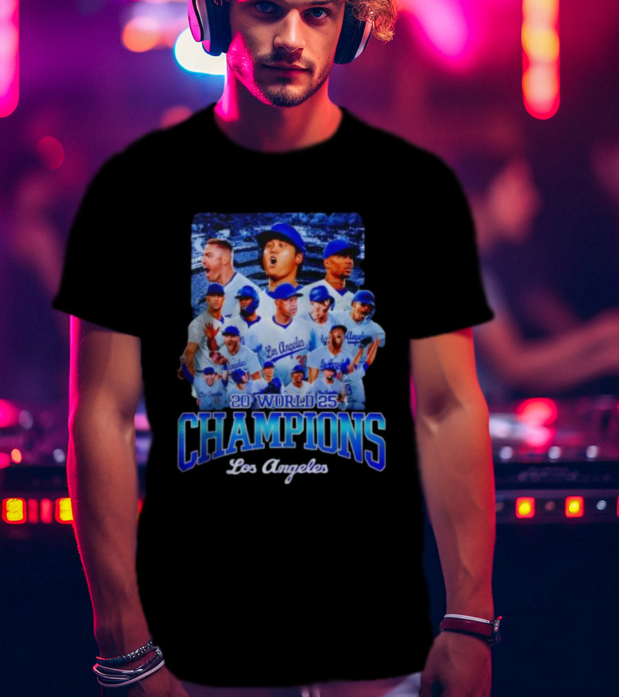 Los Angeles 2025 World Champions Dodgers Team T-Shirt