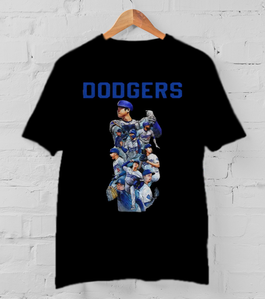 Los Angeles Dodgers 2025 World Series Champions Players Cartoon T-Shirt