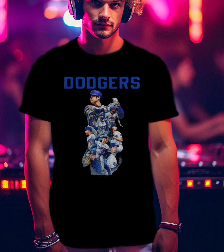 Los Angeles Dodgers 2025 World Series Champions Players Cartoon T-Shirt