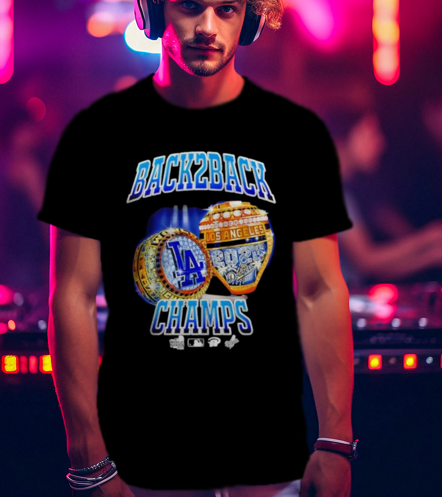 Back2Back Champs Los Angeles Dodgers 2020 World Series Rings T-Shirt