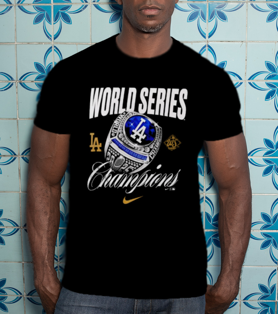Los Angeles Dodgers Nike World Series Champions Ring 2025 T-Shirt