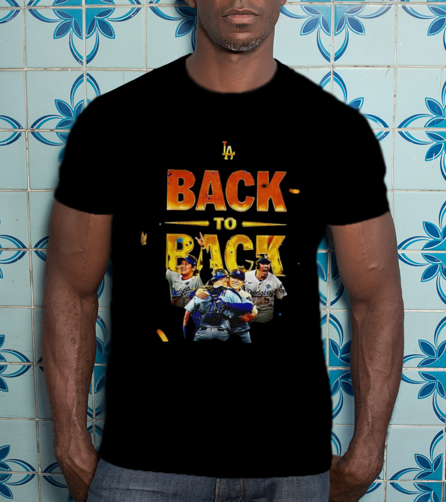 Los Angeles Dodgers Back To Back Champions Celebration 2025 T-Shirt