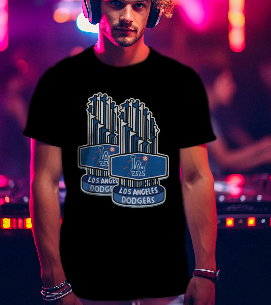 Los Angeles Dodgers MLB World Series Champions Trophy 2025 T-Shirt