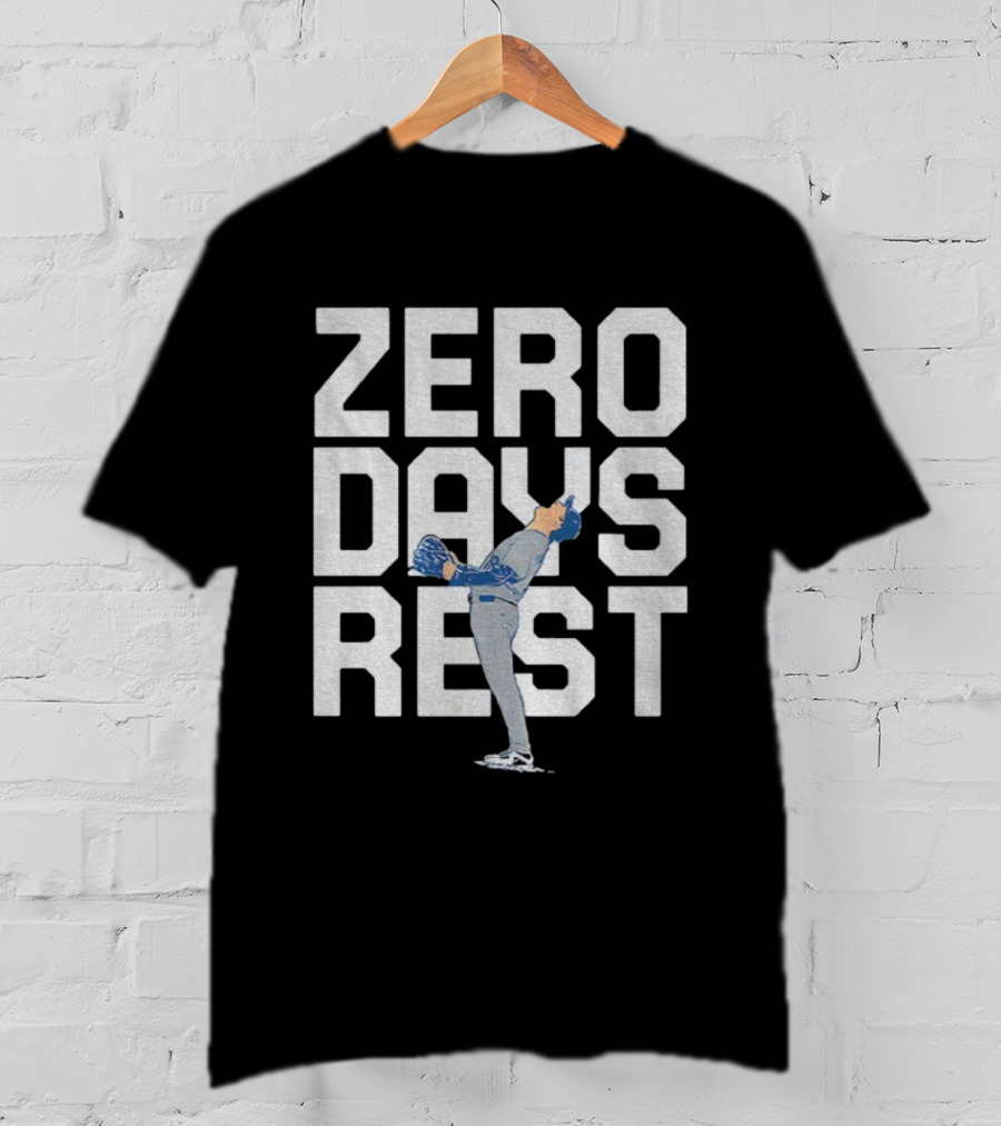 Yoshinobu Yamamoto Zero Days Rest Los Angeles Dodgers MLB World Series MVP 2025 T-Shirt