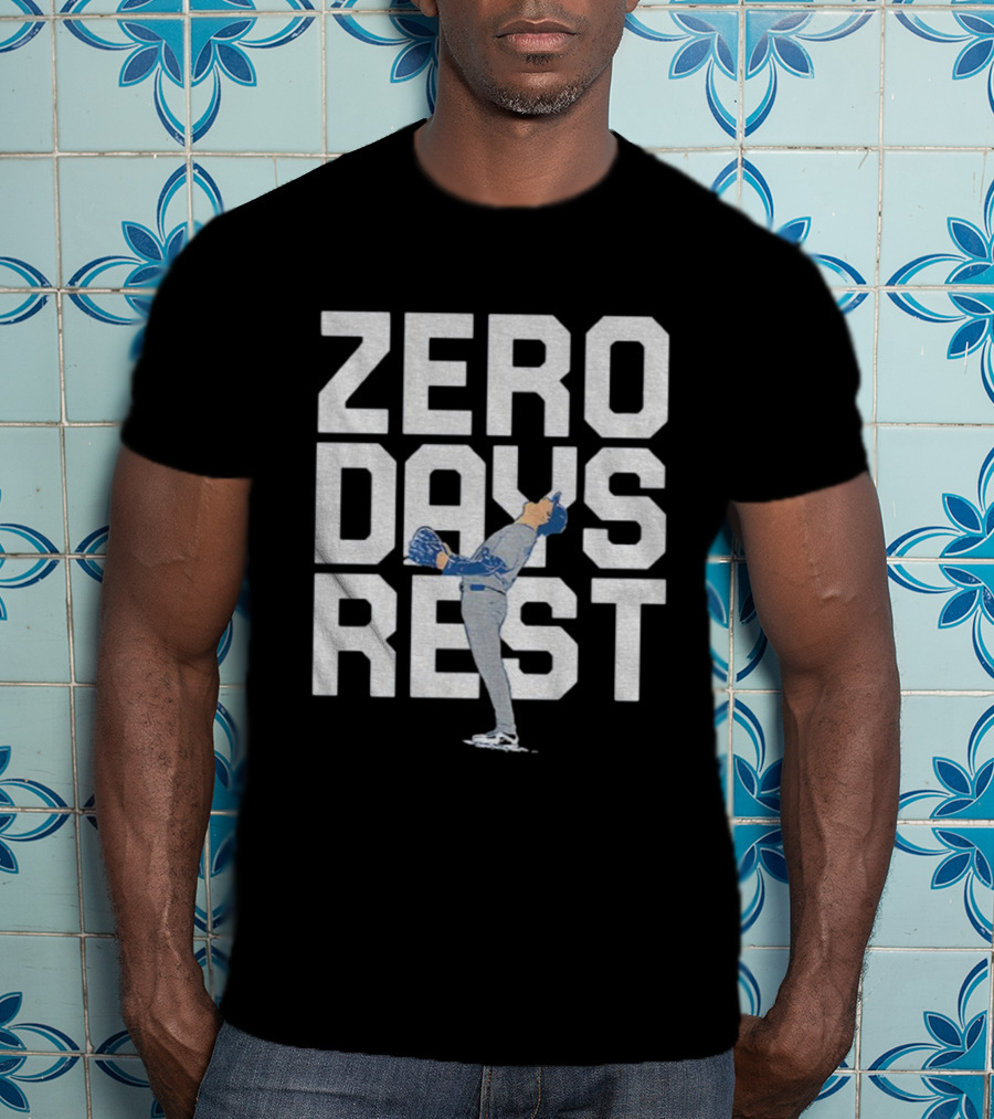 Yoshinobu Yamamoto Zero Days Rest Los Angeles Dodgers MLB World Series MVP 2025 T-Shirt