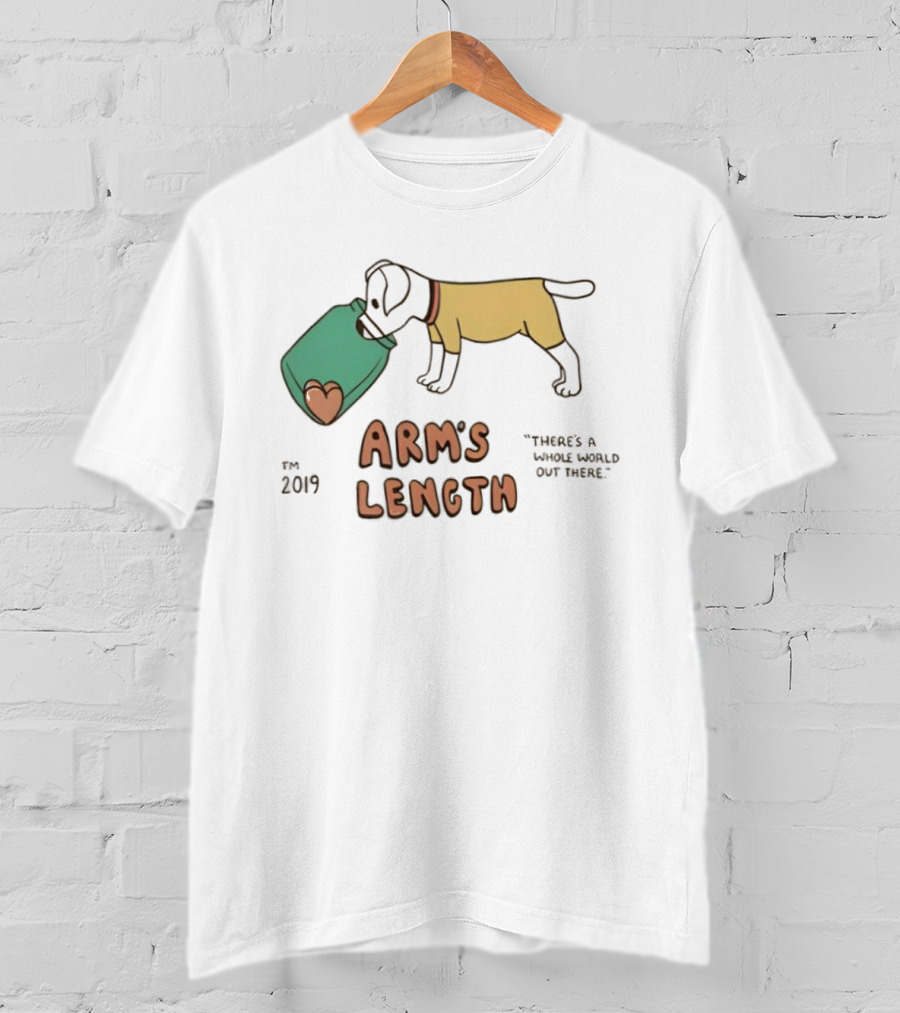 Arm's Length "There's A Whole World Out There" Dog Carrying Heart 2025 Tour T-Shirt