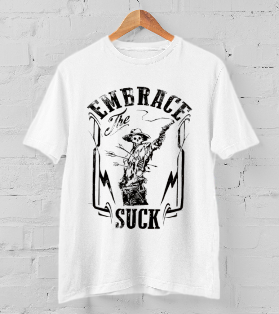 Embrace The Suck Military Soldier With Arrows And Lightning T-Shirt