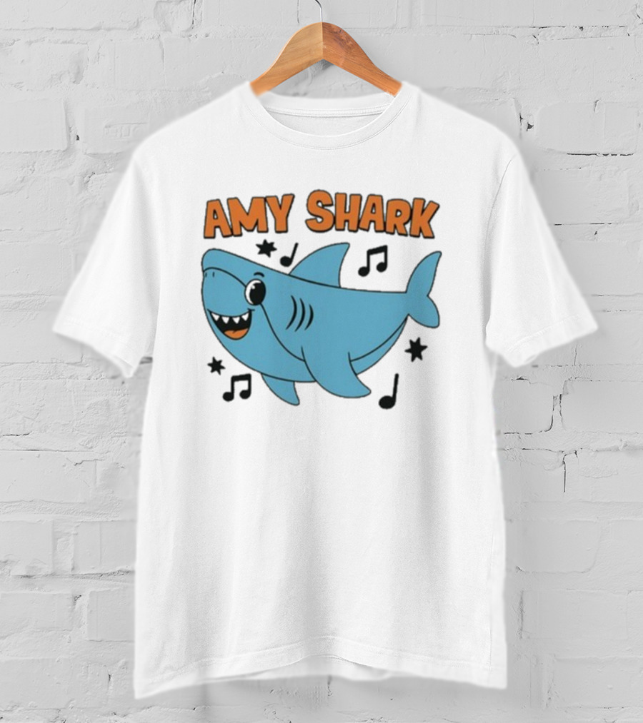 Amy Shark Cartoon Music Notes Tour 2025 T-Shirt