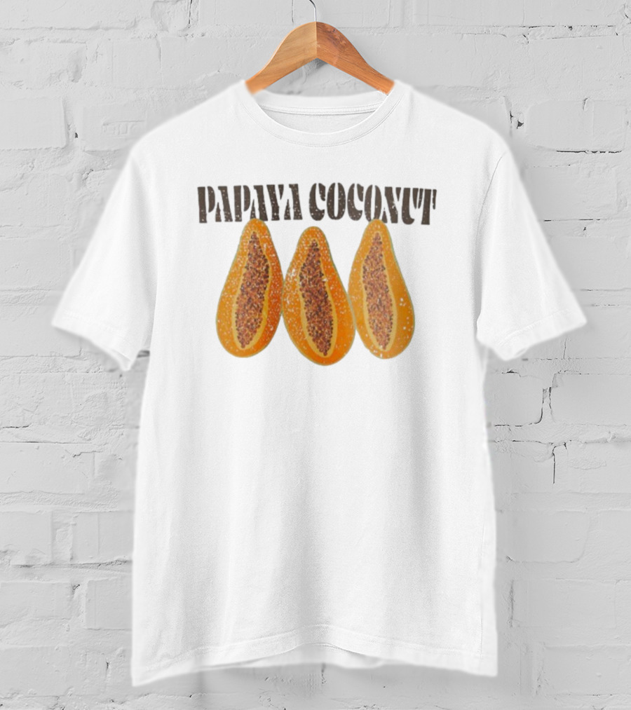 Papaya Coconut Three Halved Papayas T-Shirt