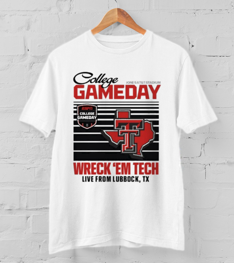 Texas Tech Gameday Wreck 'Em Jones AT&T Stadium ESPN College 2025 T-Shirt