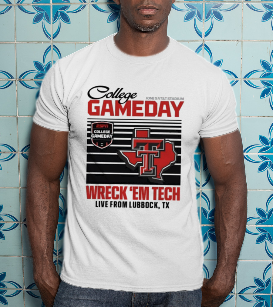 Texas Tech Gameday Wreck 'Em Jones AT&T Stadium ESPN College 2025 T-Shirt