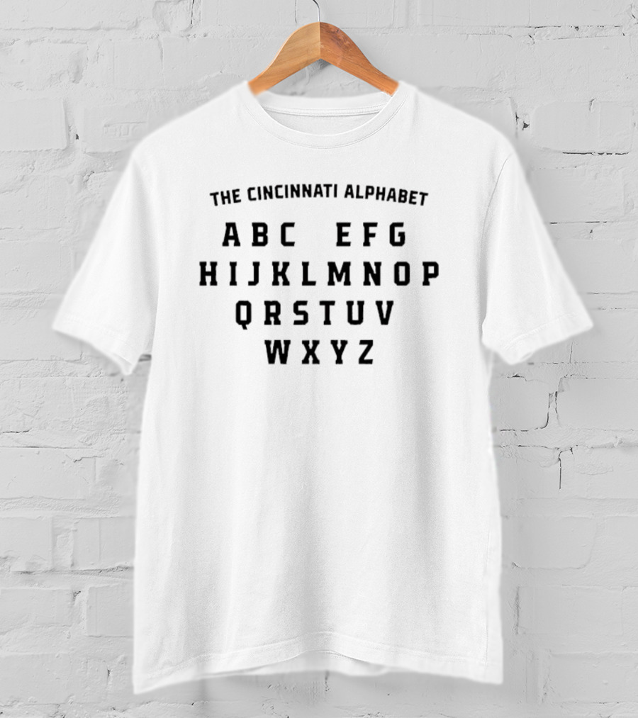 Cincinnati Bengals Alphabet A To Z T-Shirt