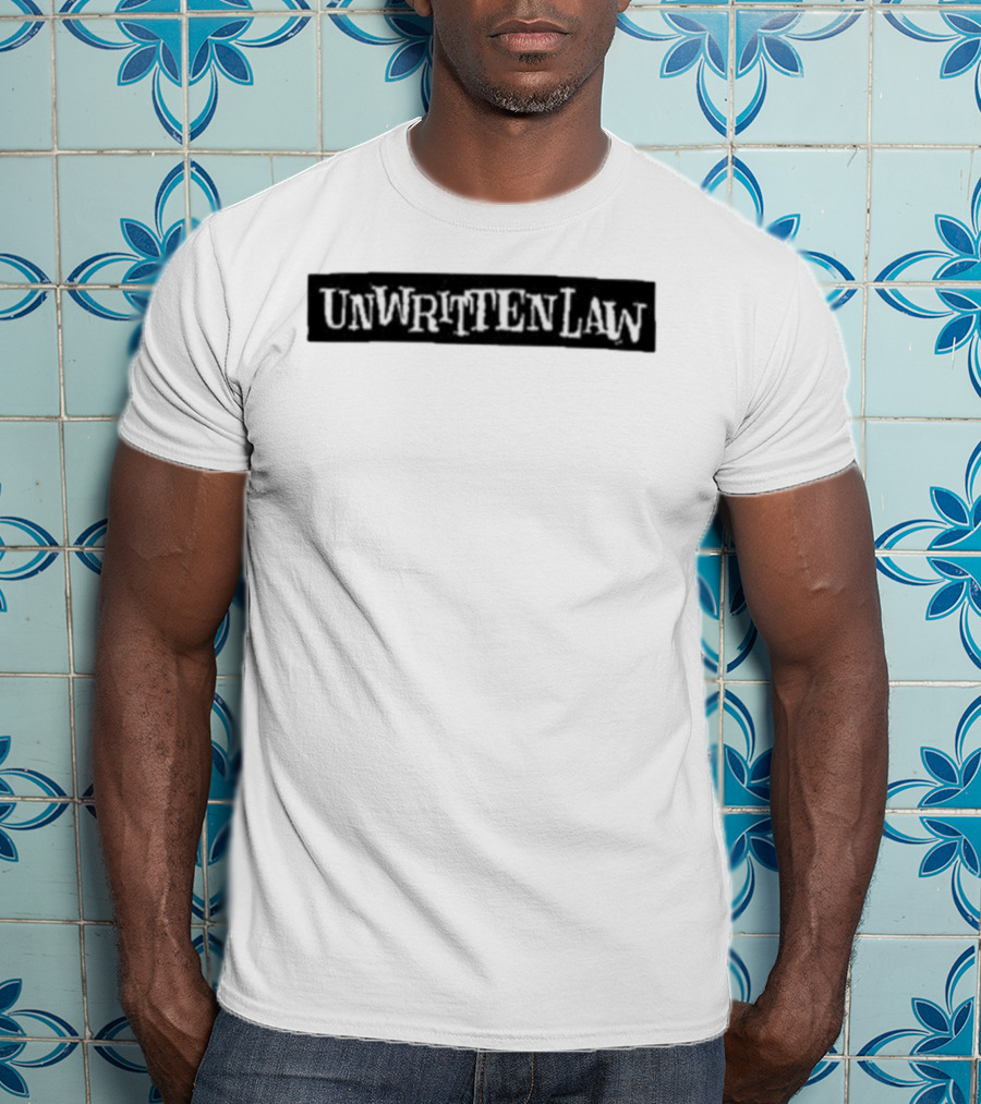 Unwritten Law Black Text White Font Band Merch T-Shirt