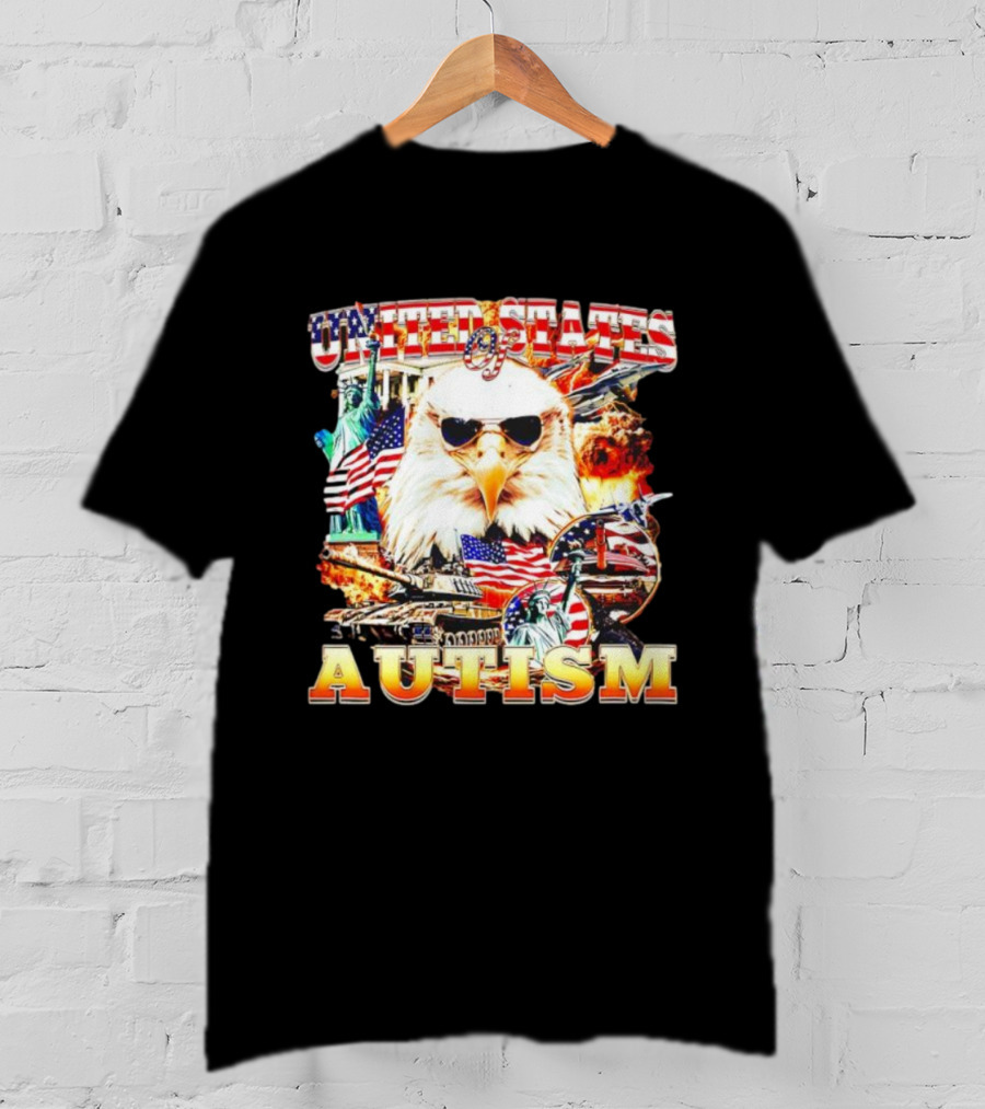 United States Of Autism Eagle American Icons T-Shirt