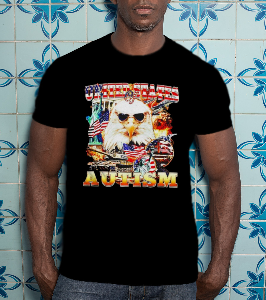 United States Of Autism Eagle American Icons T-Shirt