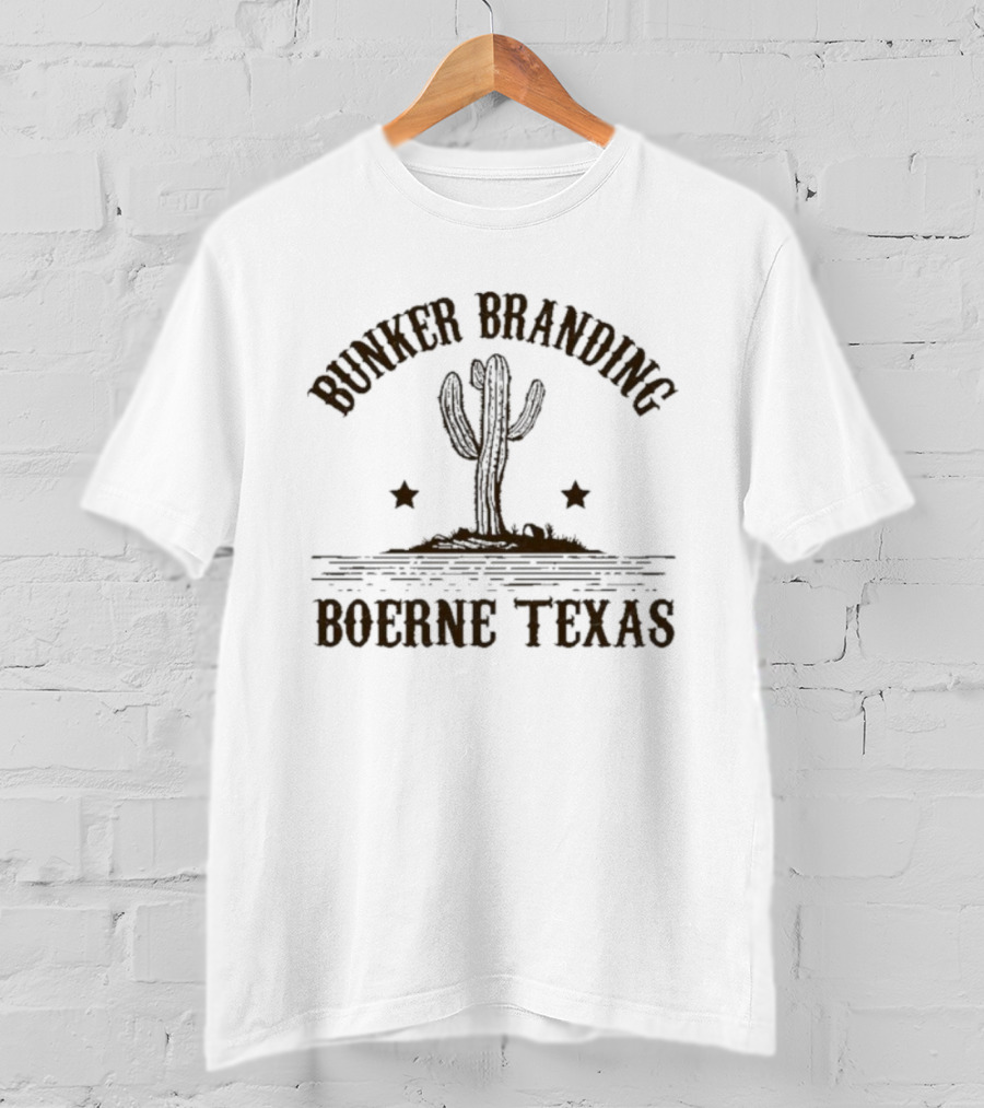 Bunker Branding Boerne Texas Cactus Desert Stars T-Shirt