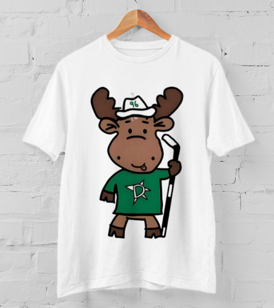 Doodle Moose Has Entered The Chat Dallas Stars Hockey Fan Art T-Shirt