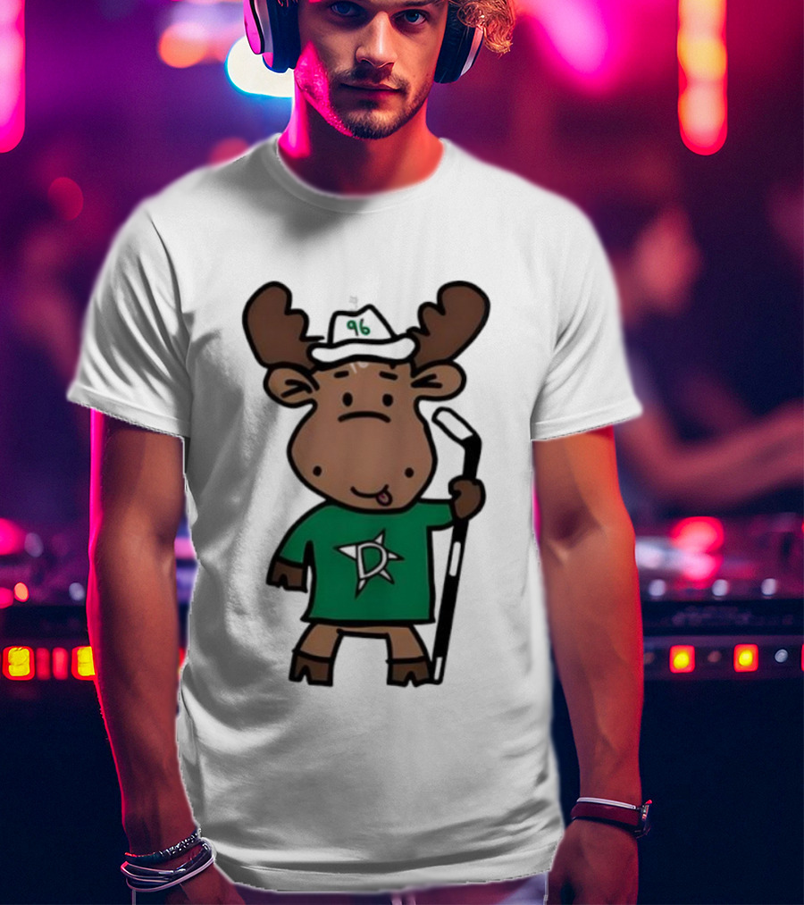 Doodle Moose Has Entered The Chat Dallas Stars Hockey Fan Art T-Shirt