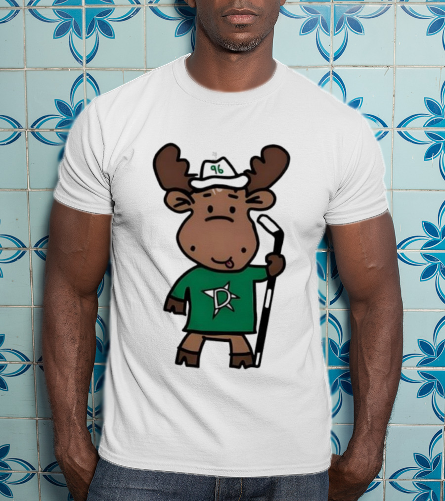 Doodle Moose Has Entered The Chat Dallas Stars Hockey Fan Art T-Shirt