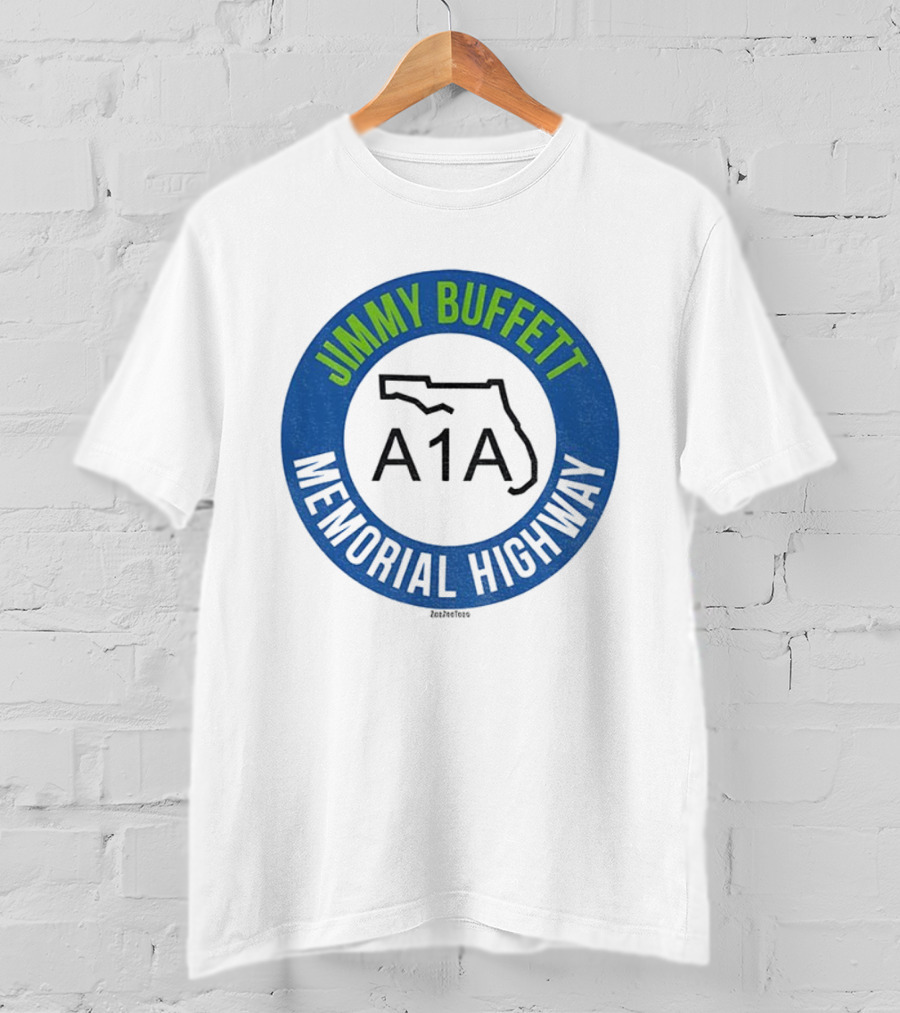 Jimmy Buffett A1A Memorial Highway Florida Outline T-Shirt