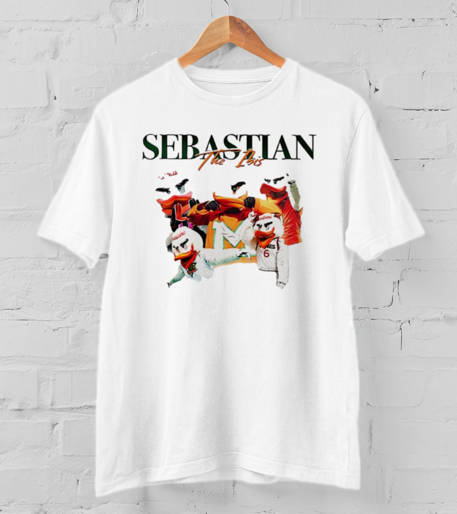 Miami Hurricanes Sebastian The Ibis Basketball Team Spirit T-Shirt