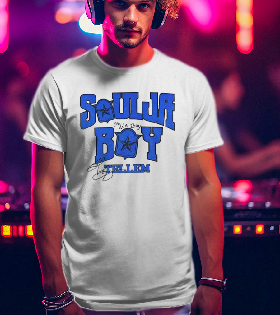 Soulja Boy Tellem Blue Star Signature Halloween Vintage T-Shirt
