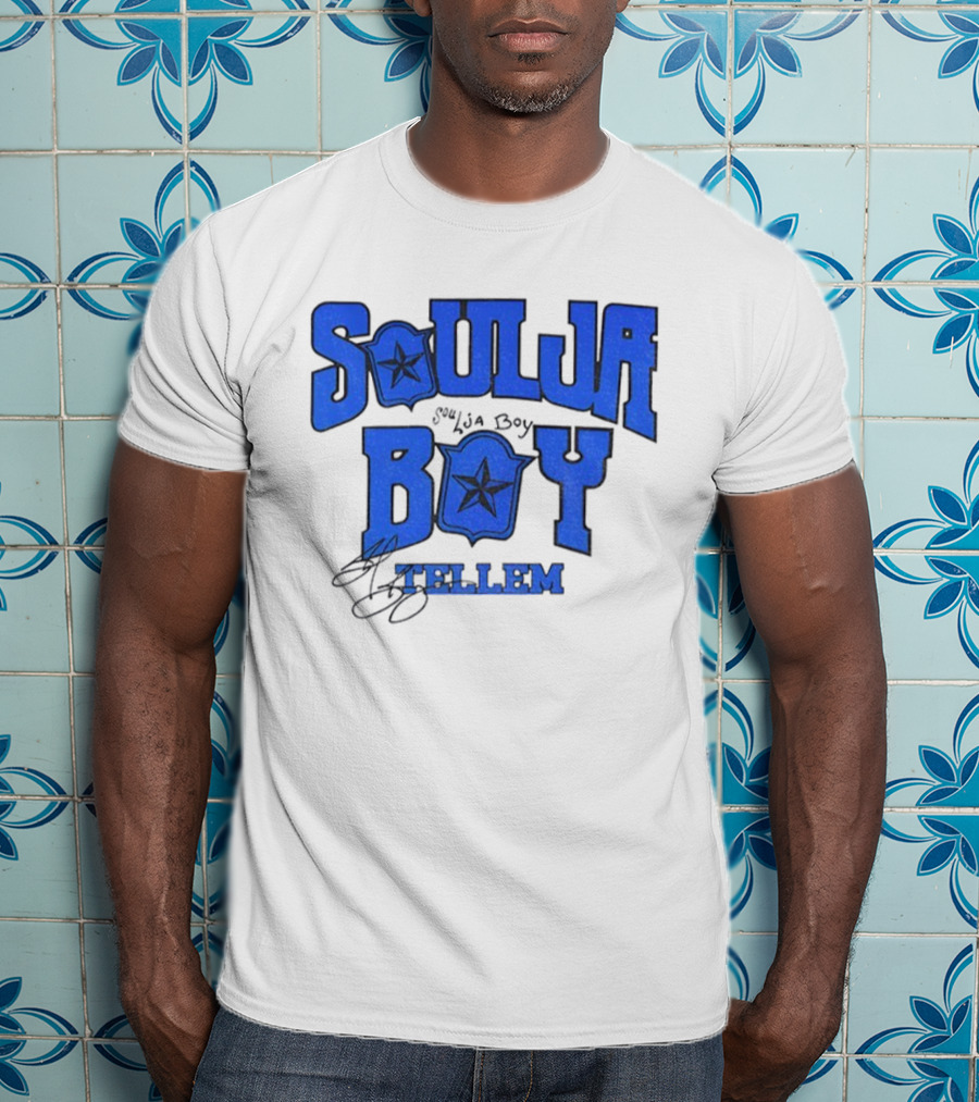 Soulja Boy Tellem Blue Star Signature Halloween Vintage T-Shirt