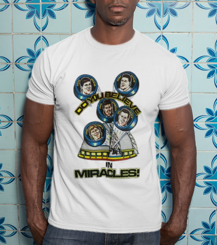 Pittsburgh Penguins NHL Vintage Do You Believe In Miracles Players Faces T-Shirt