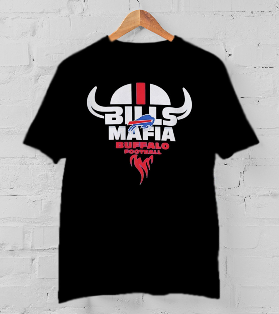 Buffalo Bills Mafia Iconic Football Flames T-Shirt