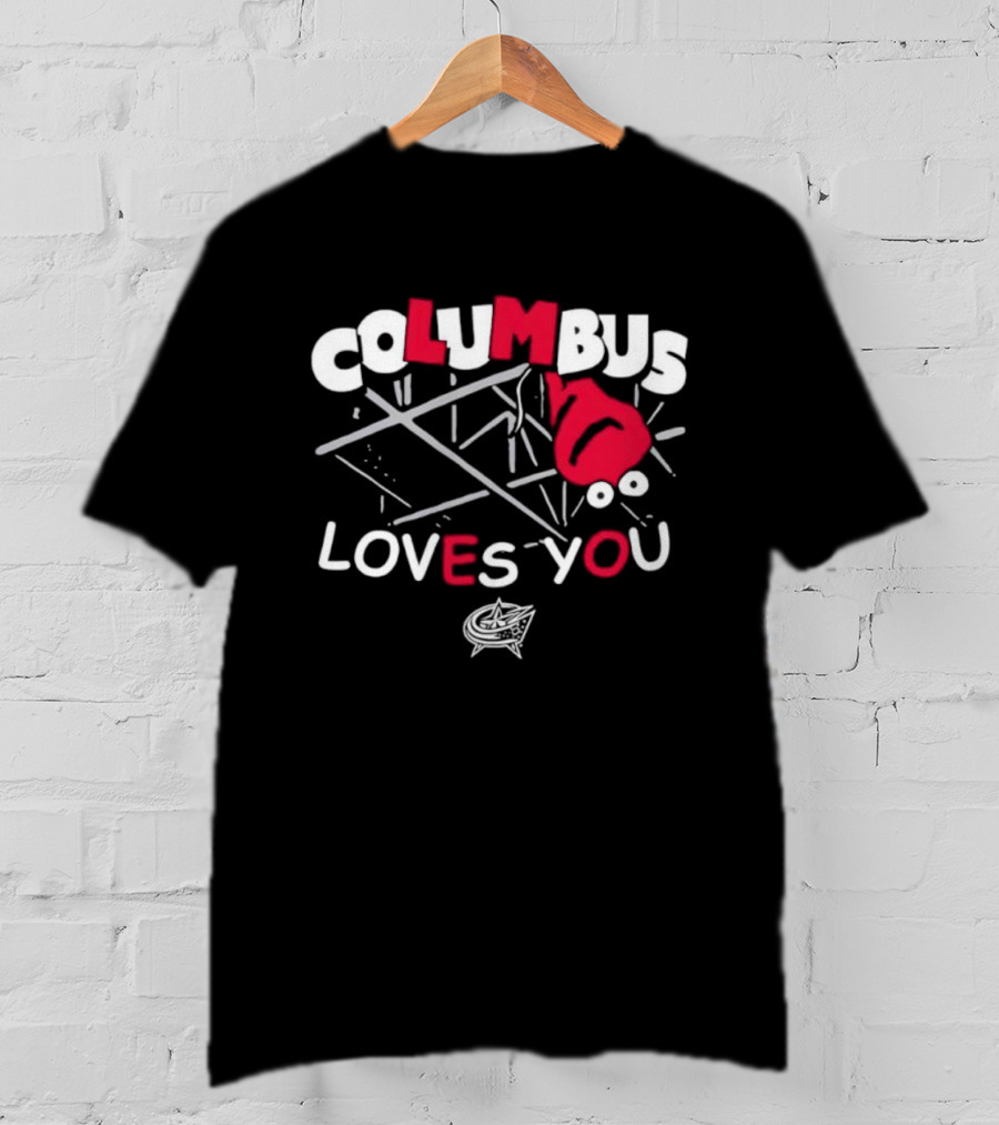 Columbus Loves You Santa Hat Christmas Style T-Shirt