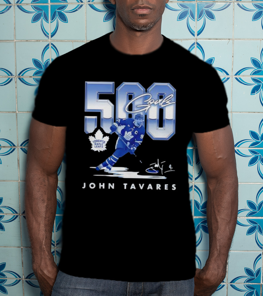 John Tavares Toronto Maple Leafs 500 Goals Milestone Celebration T-Shirt