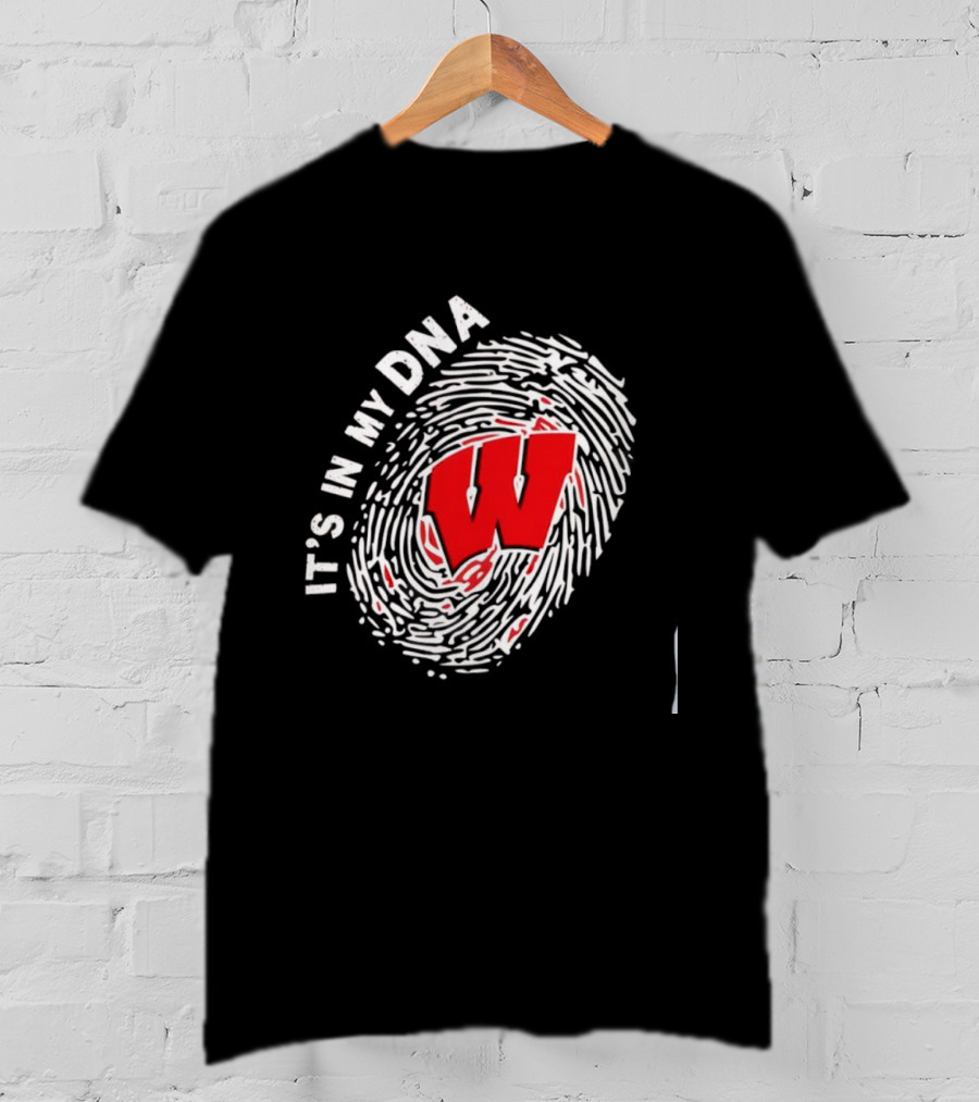 Wisconsin Badgers W It's In My DNA Fingerprint T-Shirt