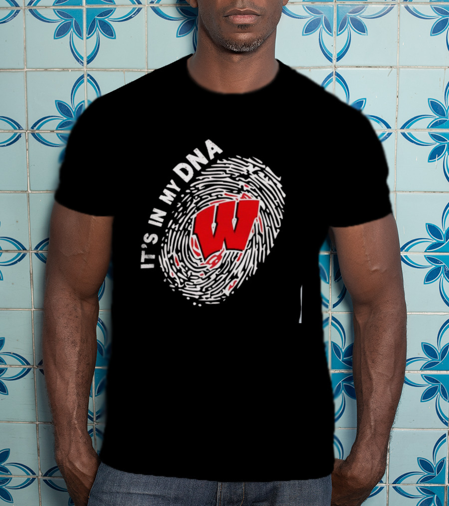 Wisconsin Badgers W It's In My DNA Fingerprint T-Shirt