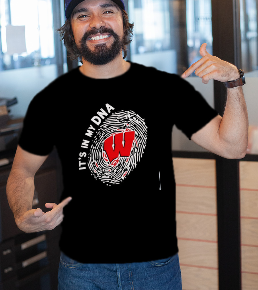 Wisconsin Badgers W It's In My DNA Fingerprint T-Shirt