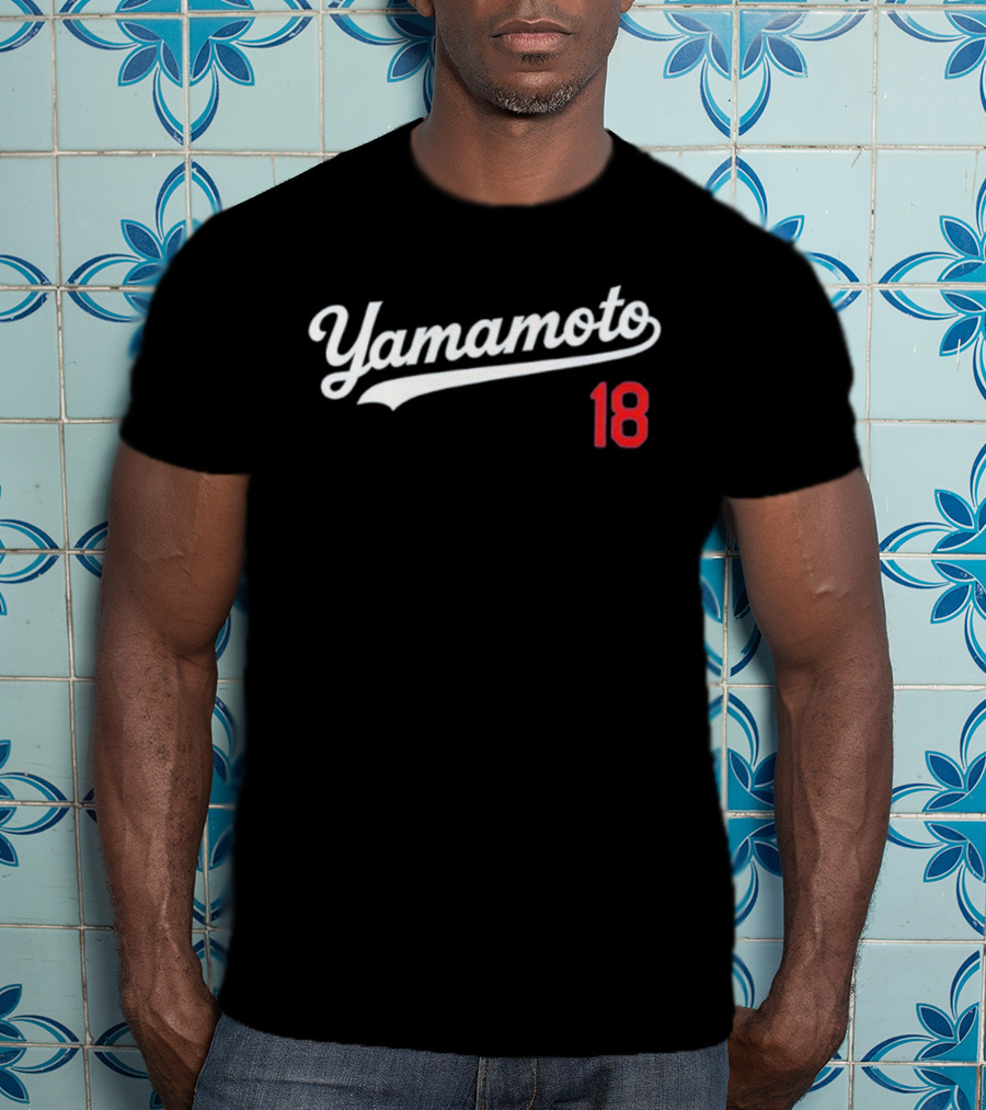 Yamamoto 18 LA Dodgers Baseball Merchandise Fans Apparel T-Shirt
