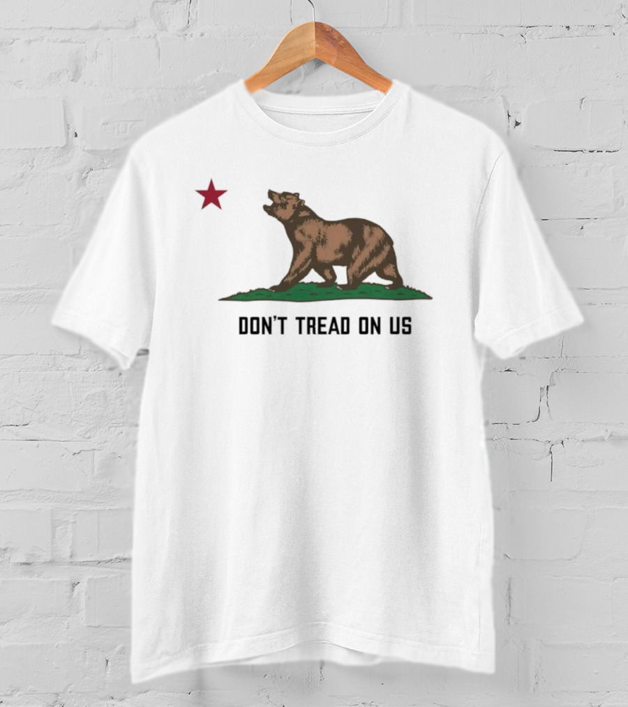 California Bear Flag Don’t Tread On Us Red Star T-Shirt