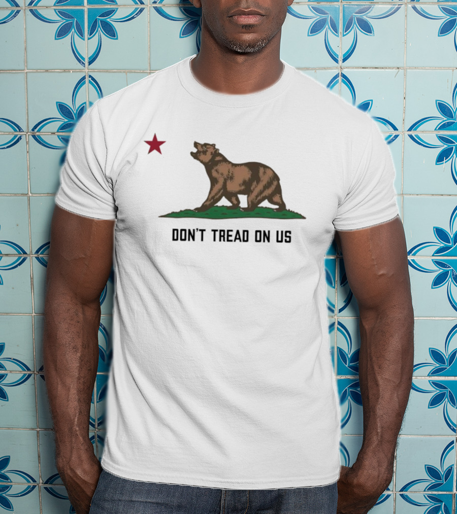 California Bear Flag Don’t Tread On Us Red Star T-Shirt