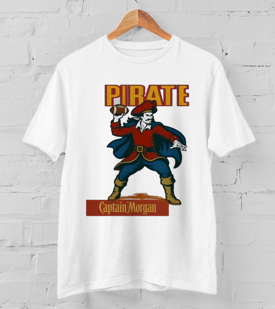 Captain Morgan Pirate Football Throwback T-Shirt