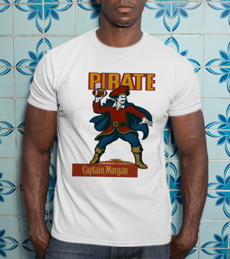 Captain Morgan Pirate Football Throwback T-Shirt